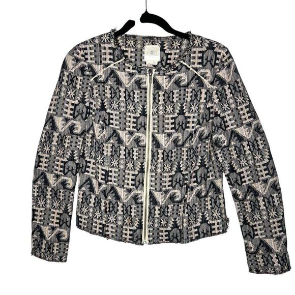 Hei Hei by Anthropologie Tinsley Faifo  Crop Gray Women’s Blazer Jacket Sz 4 - Picture 12 of 12